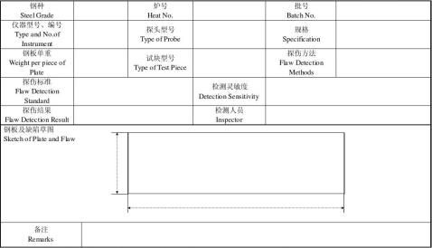 中英文探伤报告样本