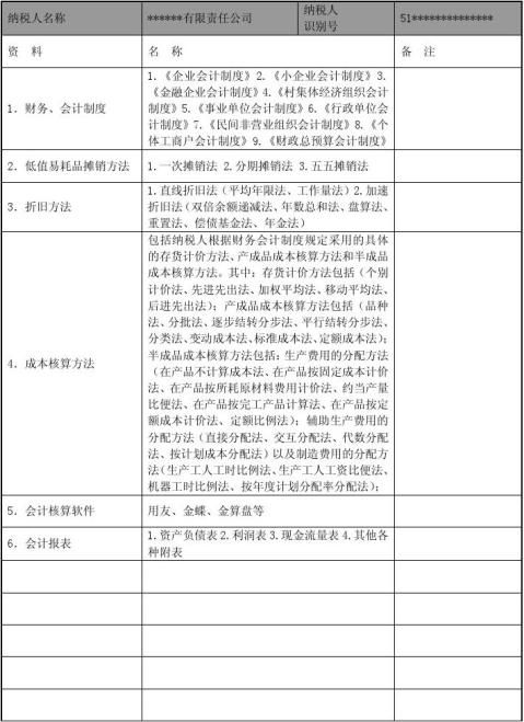 財務會計制度及核算軟件備案 (財務會計制度備案信息怎么填)