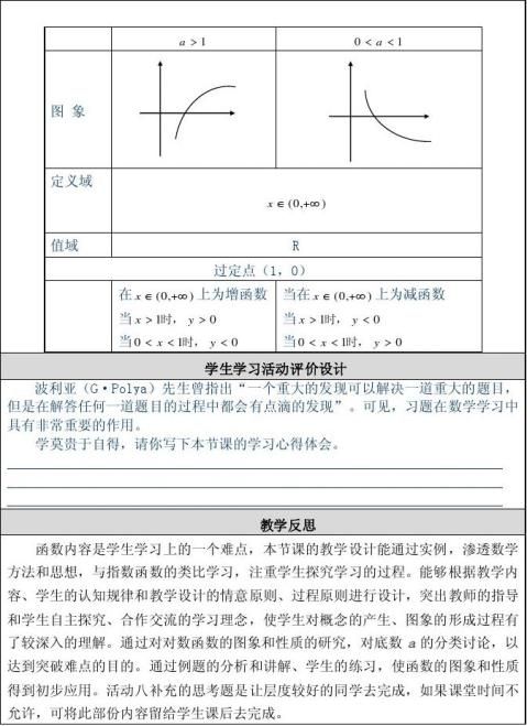 对数函数的教学设计与反思