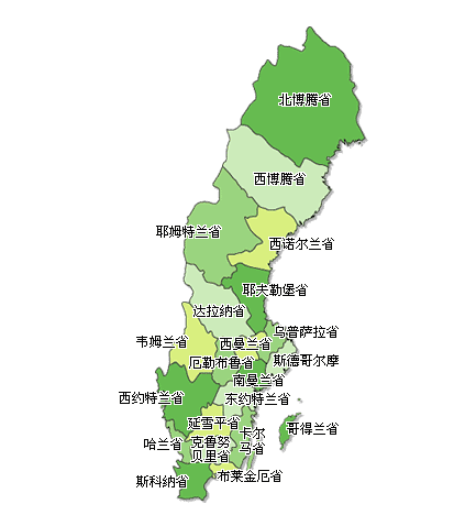 瑞典地图中文版尼尔斯图片